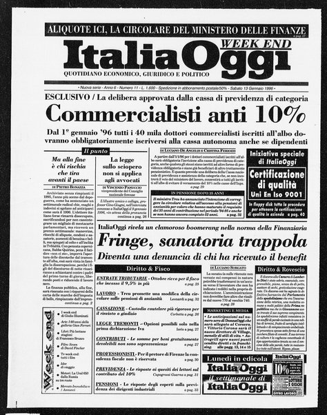 Italia oggi : quotidiano di economia finanza e politica